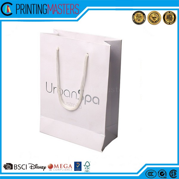 Luxury Gift Paper Bag With Ribbon Handle 