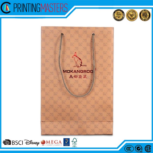 Full Color With Hang Tag Paper Gift Bags