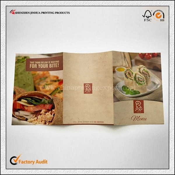 Hottest Food Brochure Folded Design Restaurant Menu