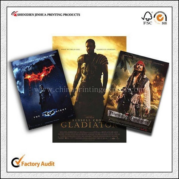 Promotional OEM Colourful Foldable Movie Poster Printing