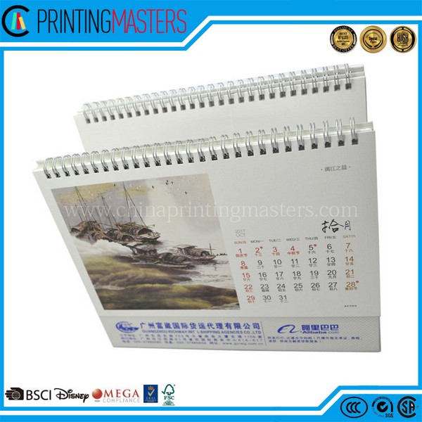 2017 Printing Factory Custom Desk Calendar Printing China