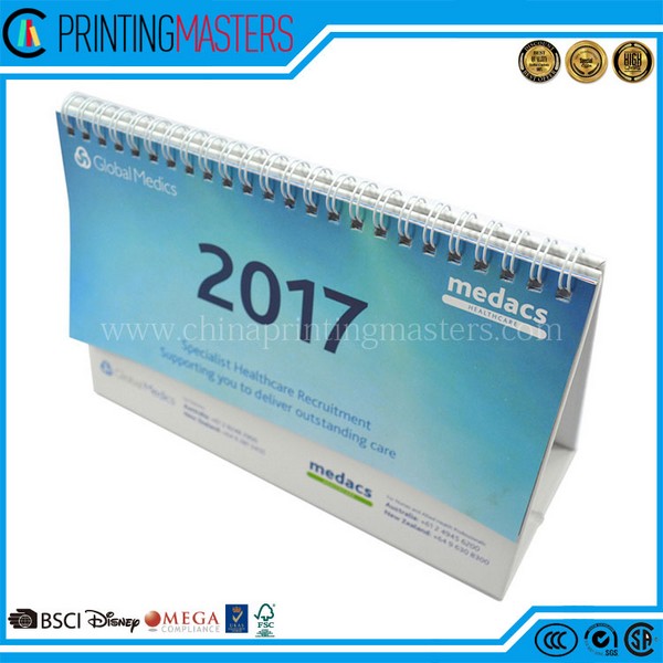 Cheap Printing Spiral Desk Calendar In China Factory