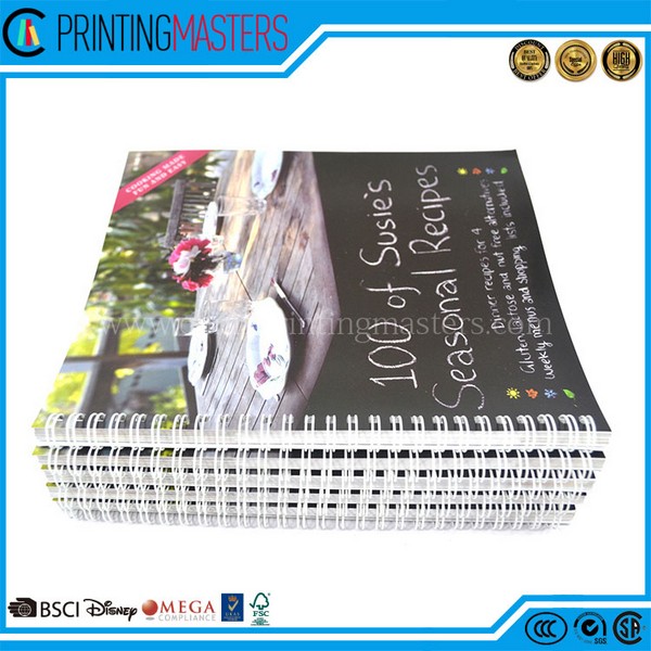 China Factory Offer Spiral Cookbook Printing Cheap Price