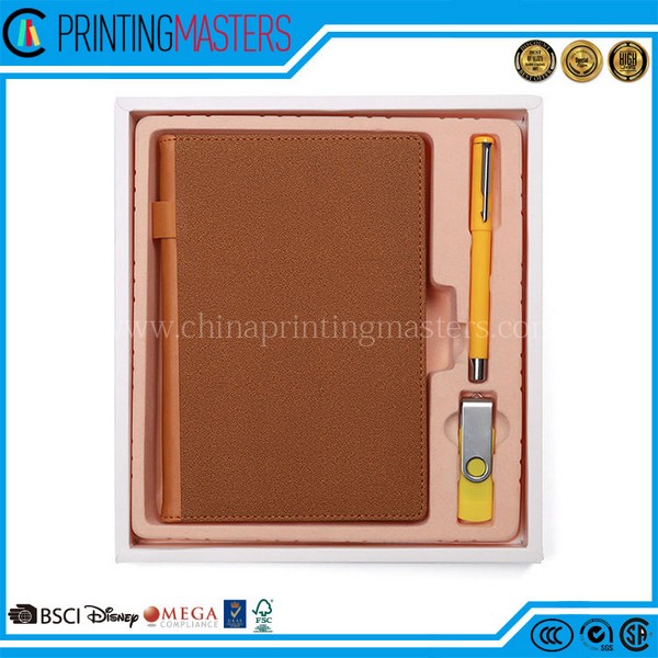 Custom High Quality Recycled Pu Leather Notebook Printing