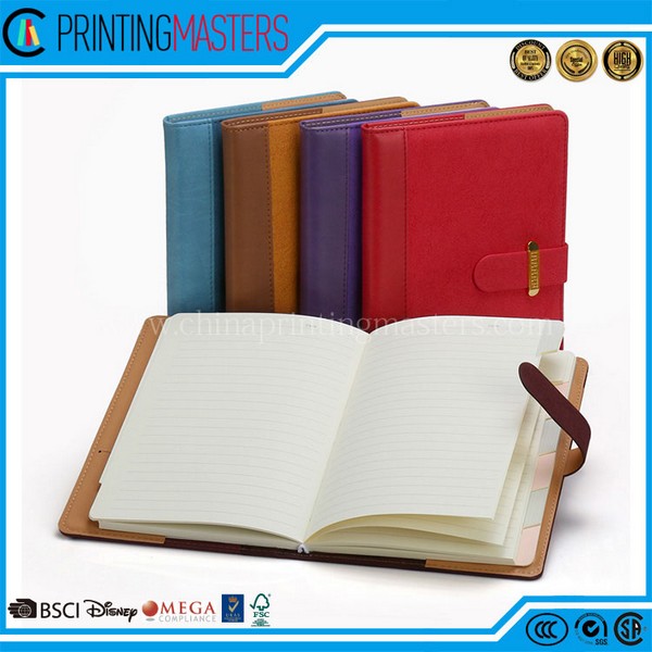 China Printing Factory Pu Leather Notebook Printing