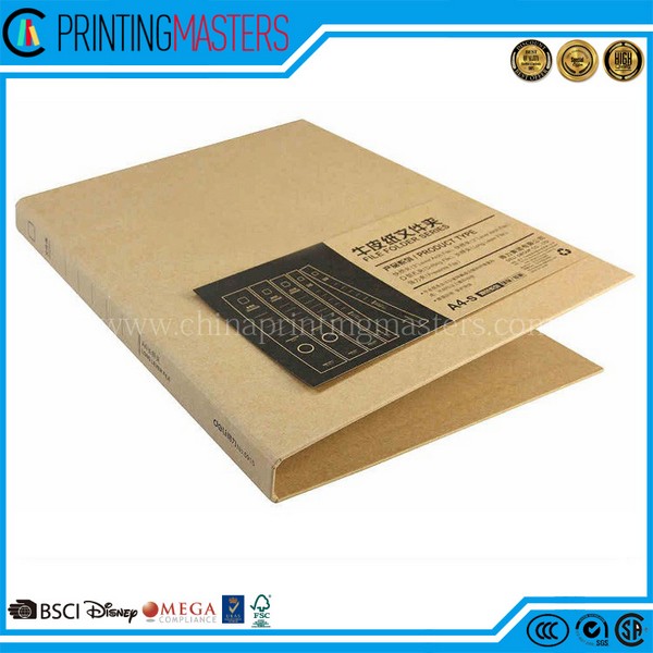 Cheap Customized Printing Kraft Paper Cardboard Cover Folder