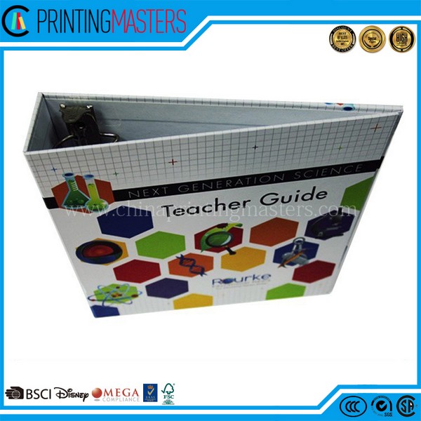 Colorful Printing Glossy Lamination Ring Binder High Quality