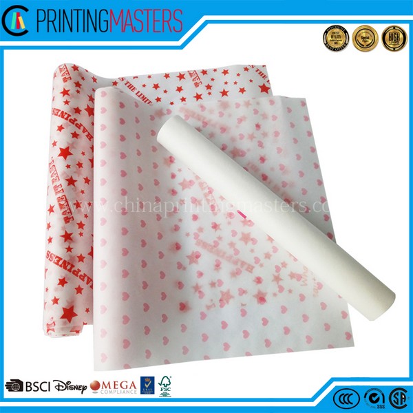 Custom Printed Cheap Food Grade Greaseproof Wrapping Paper