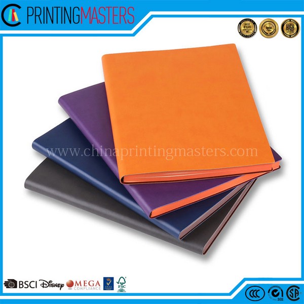 Factory Printing High Quality Soft Cover Leather Notebook