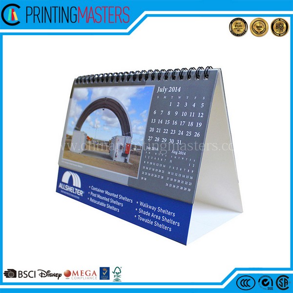 Factory Printing Full Color Wire-O Binding Calendar