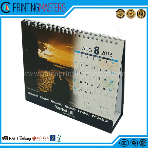 High Quality Spiral Binding Desk Calendar Printing China